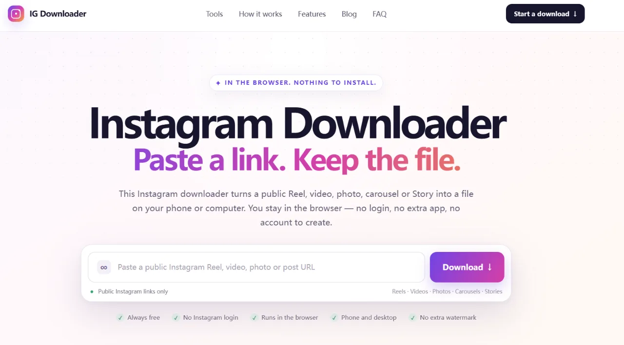 Instagram Downloader logo